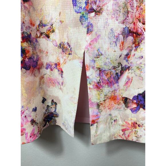 BLACK HALO DRESS 10 FAIRY FLORAL WATERCOLOR PINK YOOMI SHEATH SHORT CAP SLEEVE - Picture 11 of 14